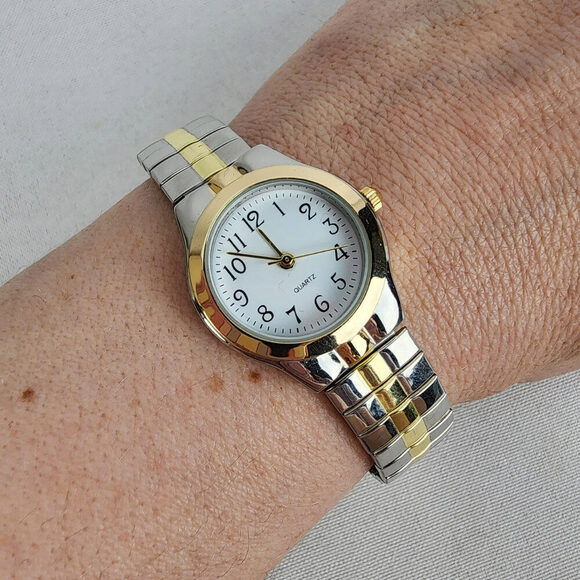 Vintage Gold & Silver Stretch Watch - Picture 1 of 7